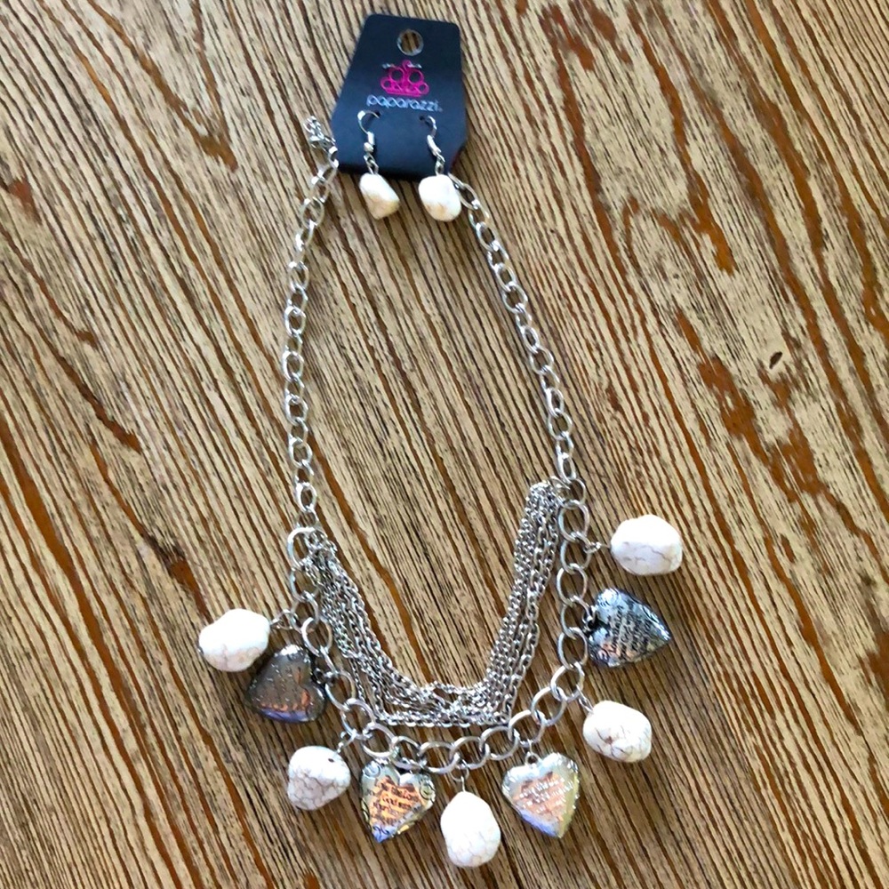 Paparazzi Jewelry Heart Necklaces & Earrings Set